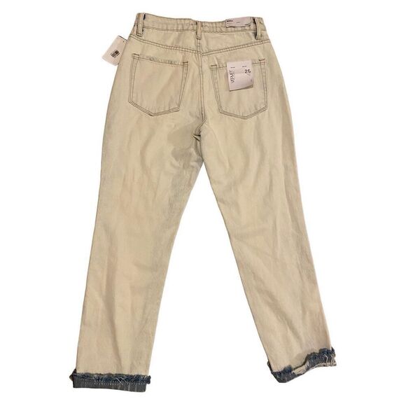 Nwt Vervet By Flying Monkey Emma Mom Lightwash Jeans Straight Leg Denim Destroye - Picture 2 of 15